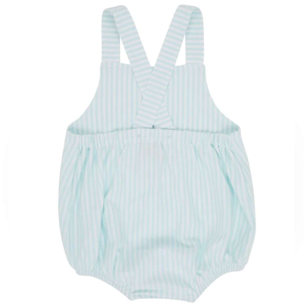 The Beaufort Bonnet Company Stillman Sunsuit Sea Island Seafoam Stripe NWT - Picture 2 of 3